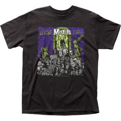 The Misfits Earth A.D. Mens T Shirt Black Retro Pop Classics