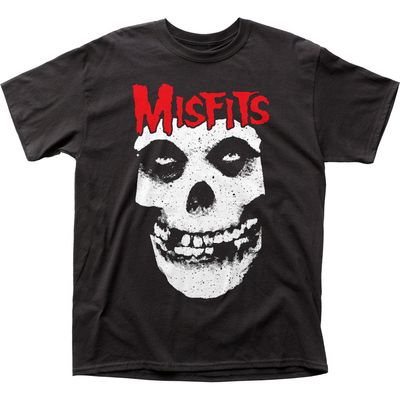 The Misfits Red Logo Mens T Shirt Black Retro Pop Classics