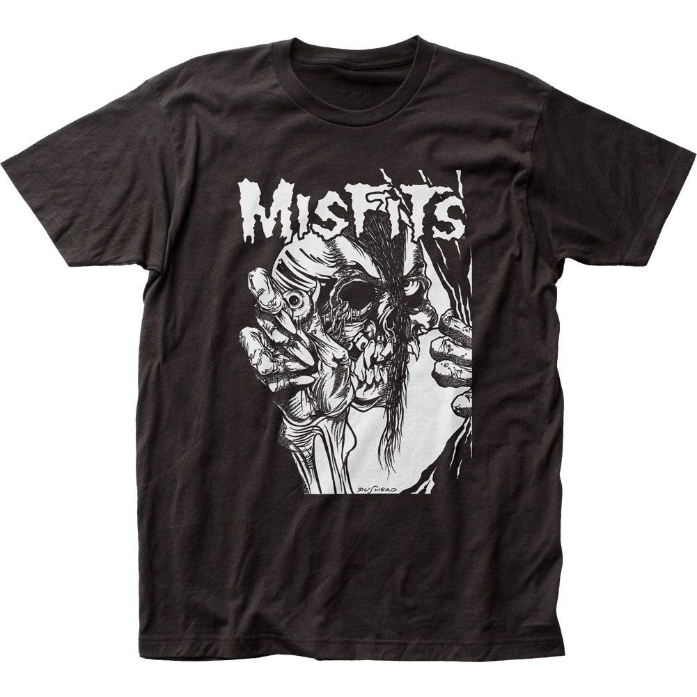 The Misfits Pushead Eyeball B&amp;W Mens T Shirt Black Retro Pop Classics