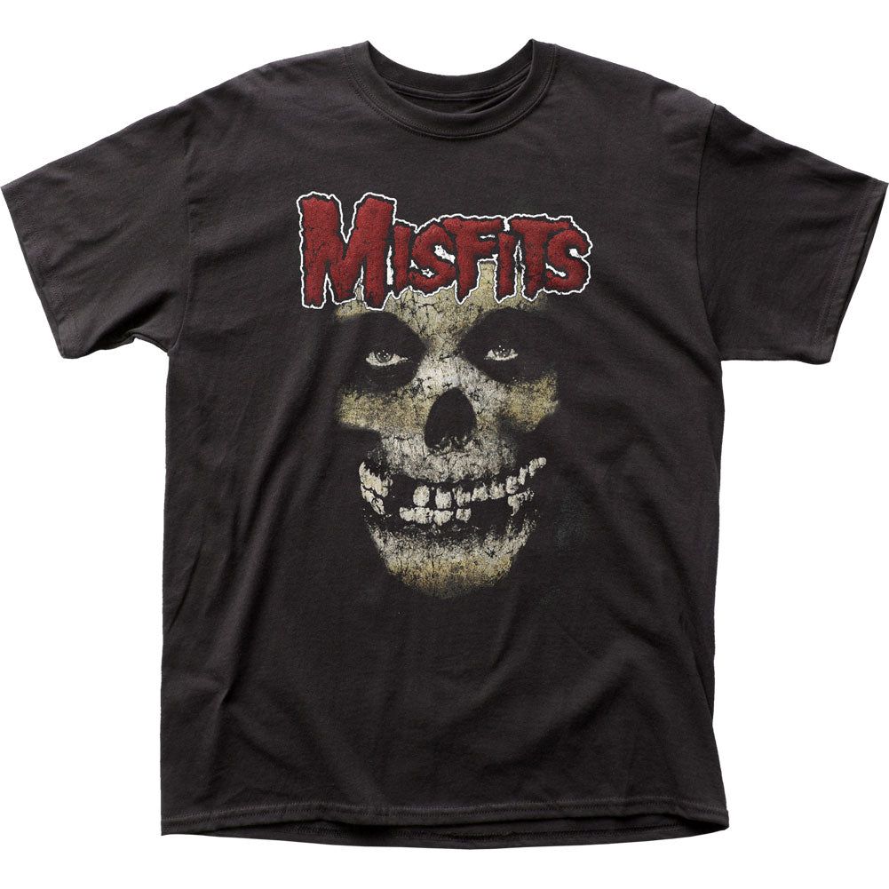 The Misfits Weathered Skull Mens T Shirt Black Retro Pop Classics