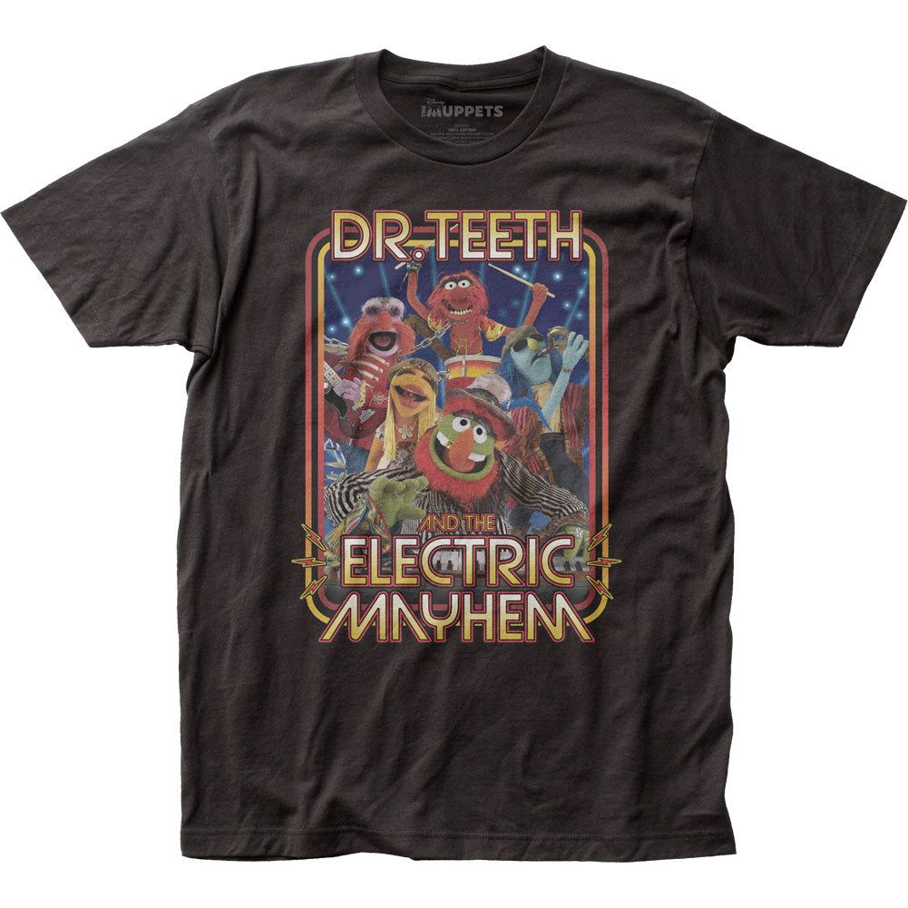 The Muppets Dr Teeth Band Mens T Shirt Black Retro Pop Classics