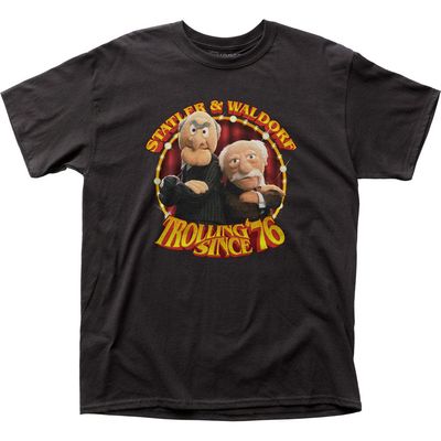 The Muppets Trollin Since 76 Mens T Shirt Black Retro Pop Classics