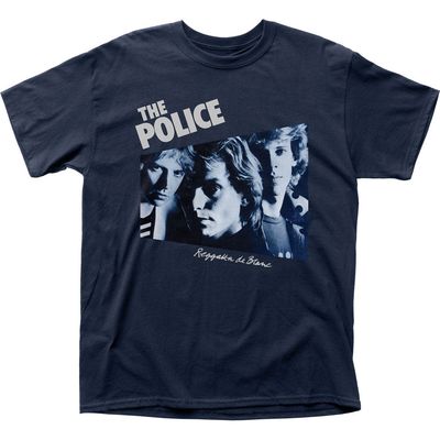 The Police Reggatta de Blanc Mens T Shirt Navy Retro Pop Classics