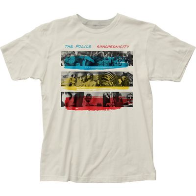 The Police Synchrocity Mens T Shirt Vintage White Retro Pop Classics
