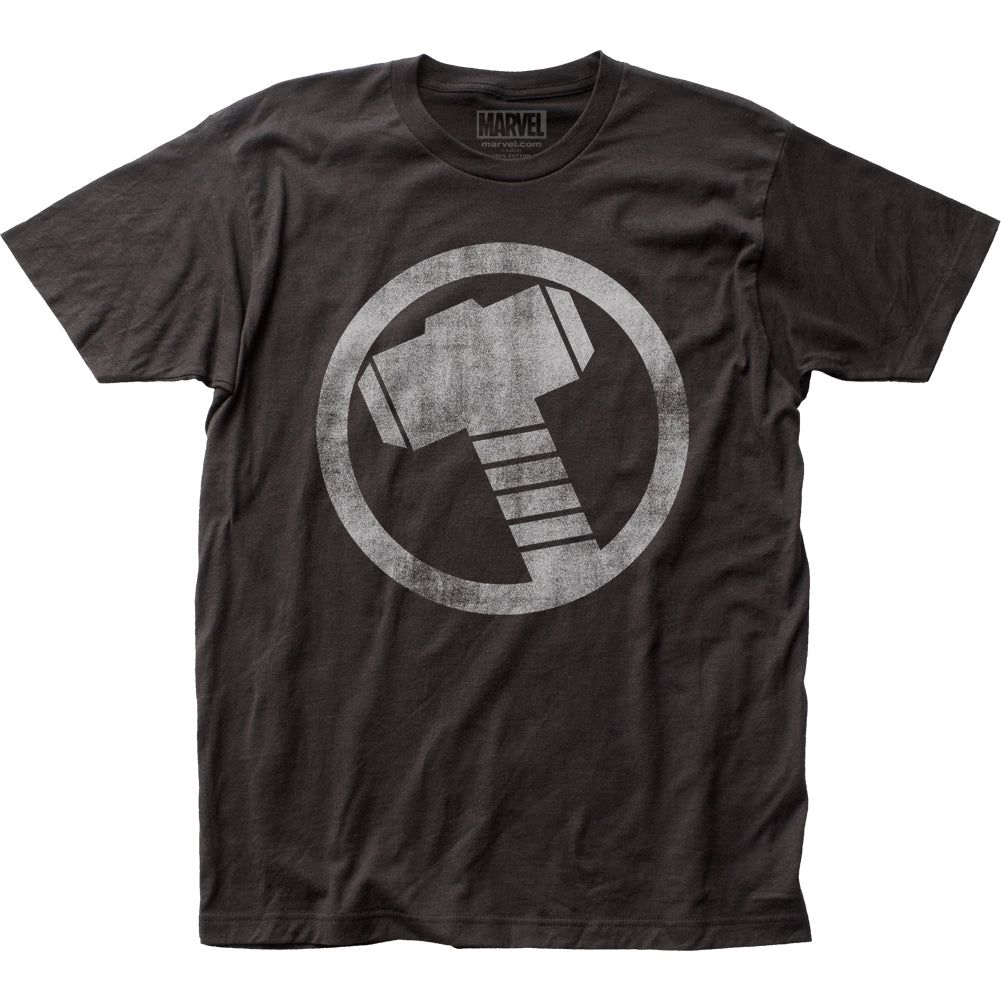 Thor Distressed Icon Mens T Shirt Black Retro Pop Classics