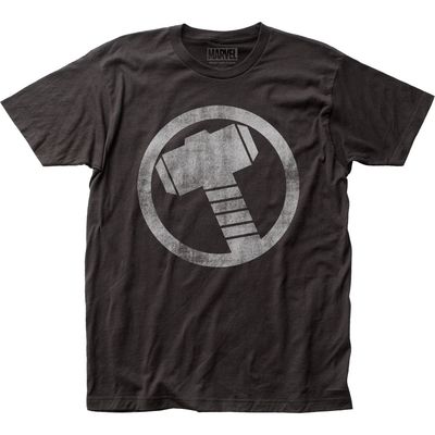Thor Distressed Icon Mens T Shirt Black Retro Pop Classics