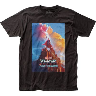 Thor Mighty Thor Poster Mens T Shirt Black Retro Pop Classics