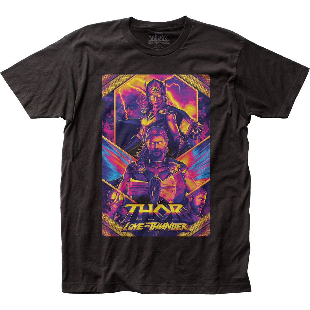 Thor Poster Mens T Shirt Black Retro Pop Classics