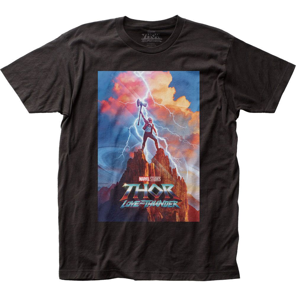 Thor Poster Mens T Shirt Black Retro Pop Classics