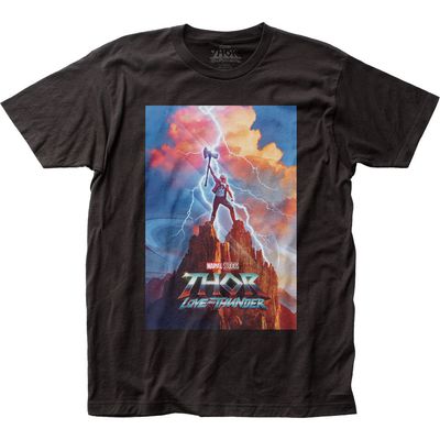 Thor Poster Mens T Shirt Black Retro Pop Classics