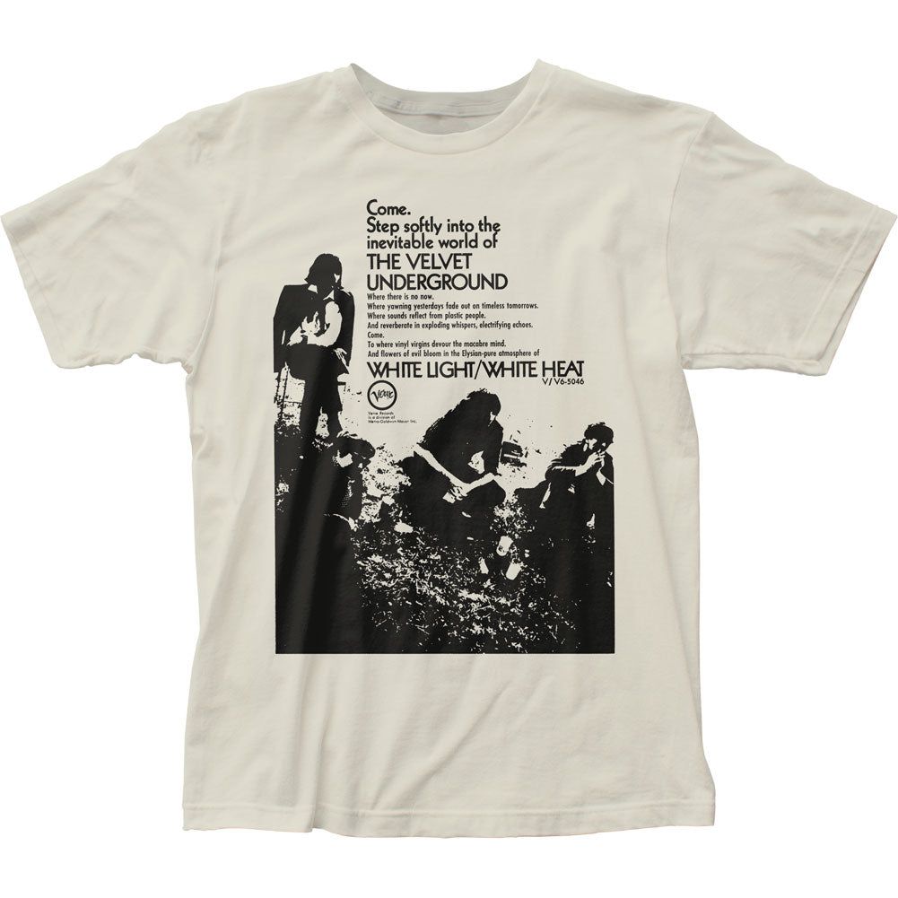 Velvet Underground Come Step Softly Mens T Shirt Vintage White Retro Pop Classics