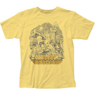 Velvet Underground NYC Mens T Shirt Yellow Retro Pop Classics