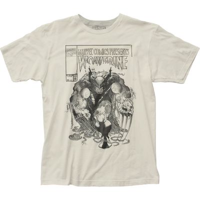 Wolverine Comic Sketch Mens T Shirt Vintage White Retro Pop Classics