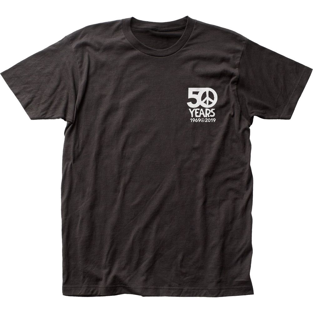 Woodstock 50 Years Mens T Shirt Black Retro Pop Classics