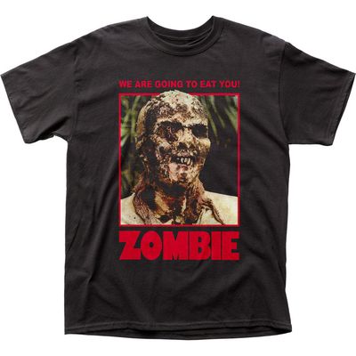 Zombie We Are Going To Eat You! Mens T Shirt Black Retro Pop Classics