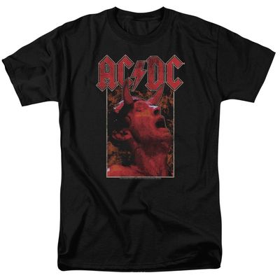 AC/DC Horns Mens T Shirt Black Retro Pop Classics