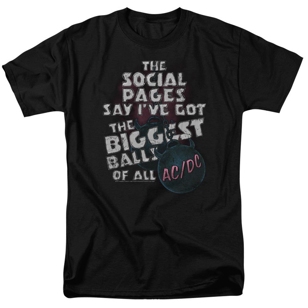AC/DC Big Balls Mens T Shirt Black Retro Pop Classics