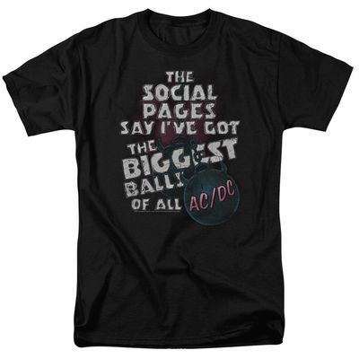 AC/DC Big Balls Mens T Shirt Black Retro Pop Classics