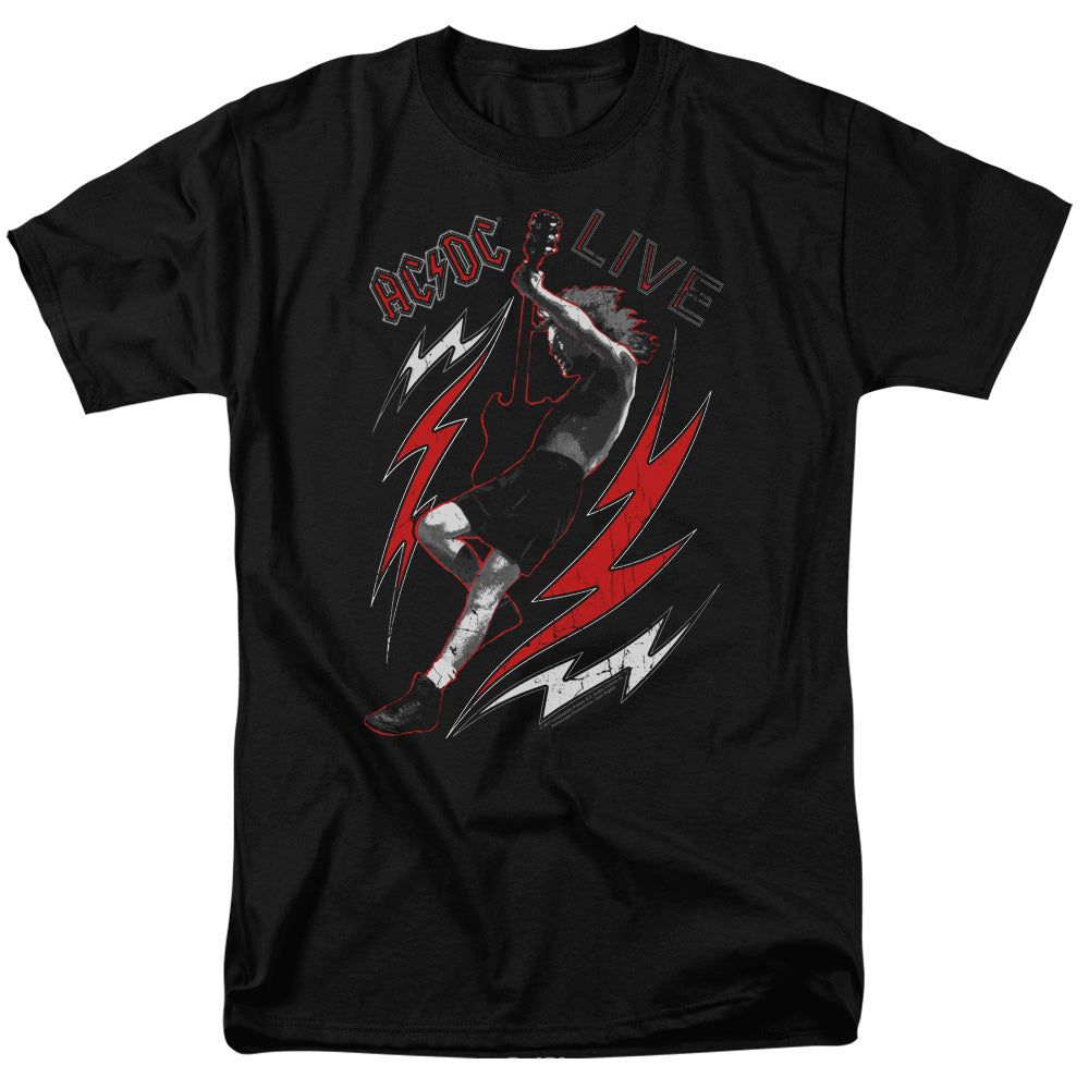 AC/DC Live Mens T Shirt Black Retro Pop Classics