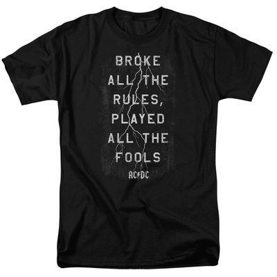 AC/DC Struck Mens T Shirt Black Retro Pop Classics