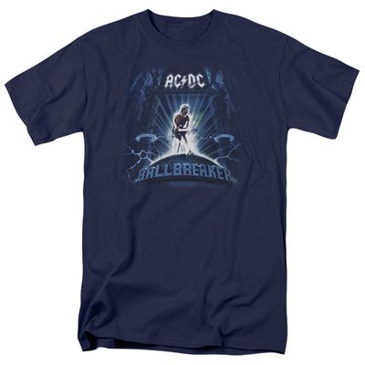 AC/DC Ballbreaker Mens T Shirt Navy Retro Pop Classics