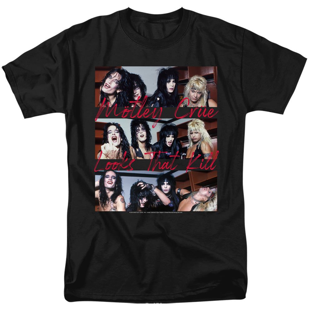 Motley Crue Looks That Kill Mens T Shirt Black Retro Pop Classics