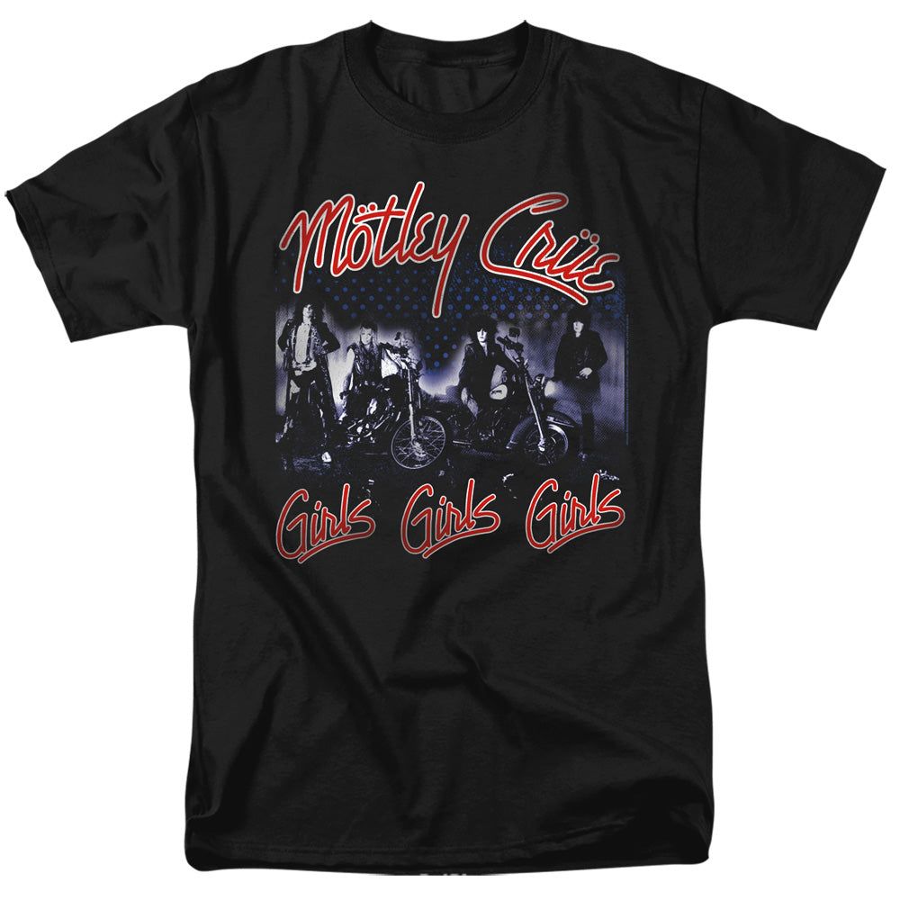 Motley Crue Girls Mens T Shirt Black Retro Pop Classics