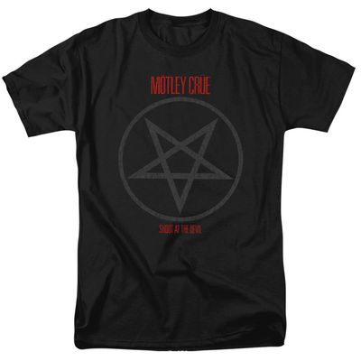 Motley Crue Shout At The Devil Mens T Shirt Black Retro Pop Classics