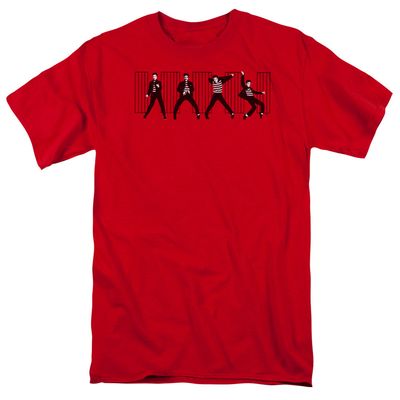 Elvis Presley Jailhouse Rock Mens T Shirt Red Retro Pop Classics