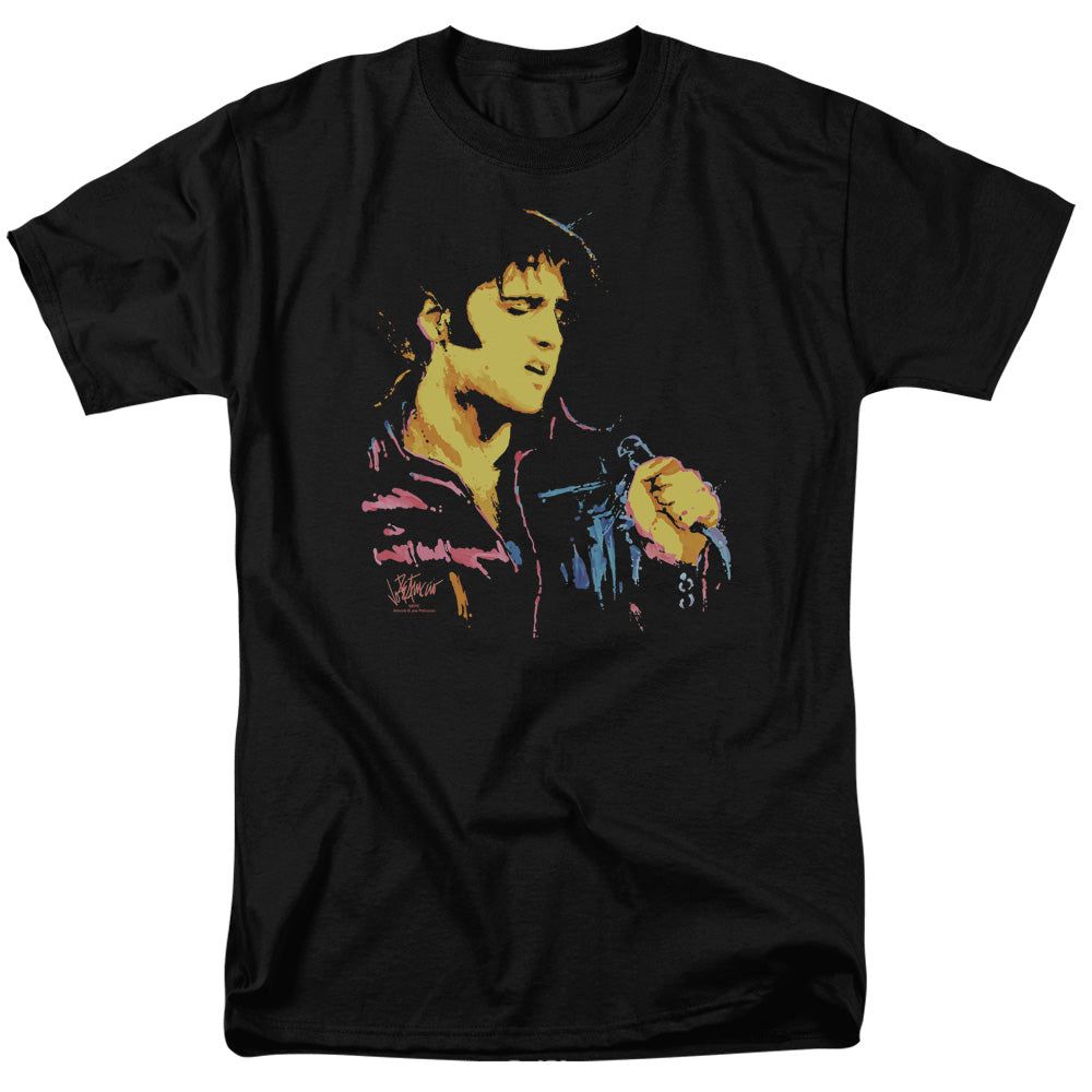 Elvis Presley Neon Elvis Mens T Shirt Black Retro Pop Classics