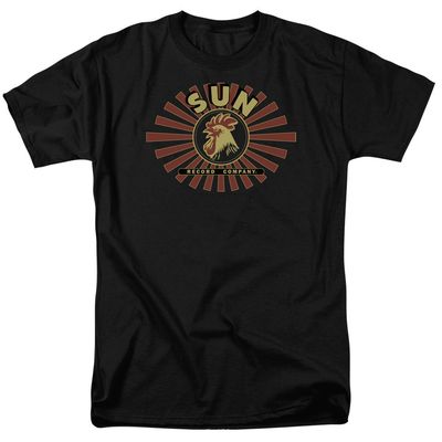 Sun Records Sun Ray Rooster Mens T Shirt Black Retro Pop Classics