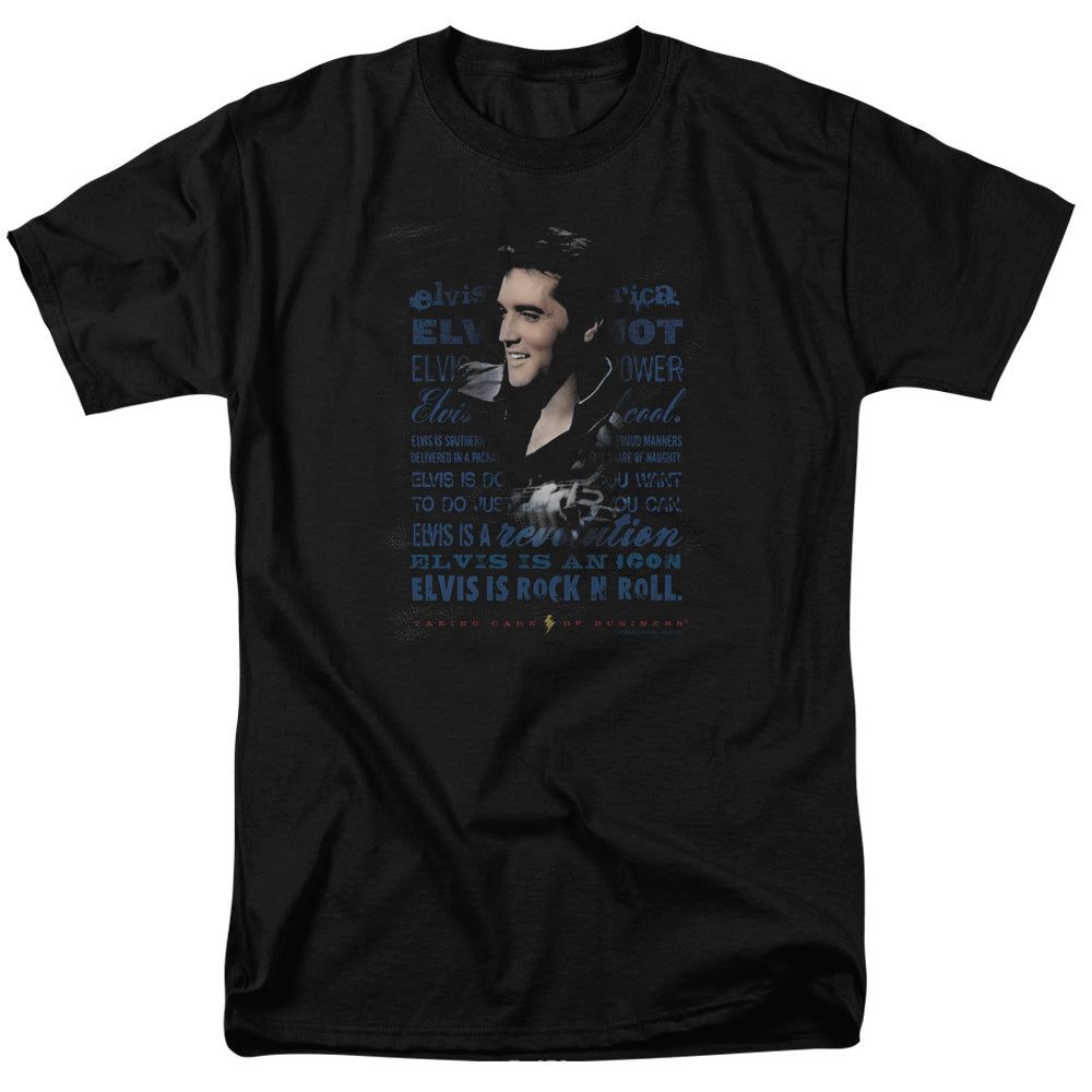 Elvis Presley Icon Mens T Shirt Black Retro Pop Classics