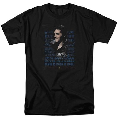 Elvis Presley Icon Mens T Shirt Black Retro Pop Classics