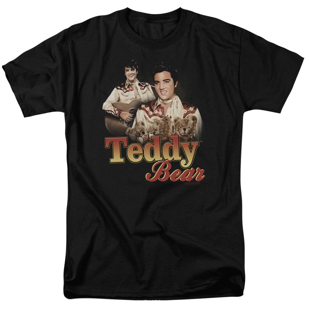 Elvis Presley Teddy Bear Mens T Shirt Black Retro Pop Classics