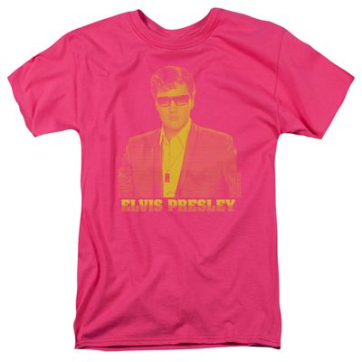 Elvis Presley Yellow Elvis Mens T Shirt Hot Pink Retro Pop Classics
