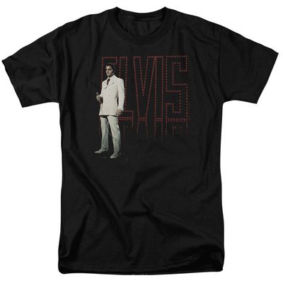 Elvis Presley White Suit Mens T Shirt Black Retro Pop Classics