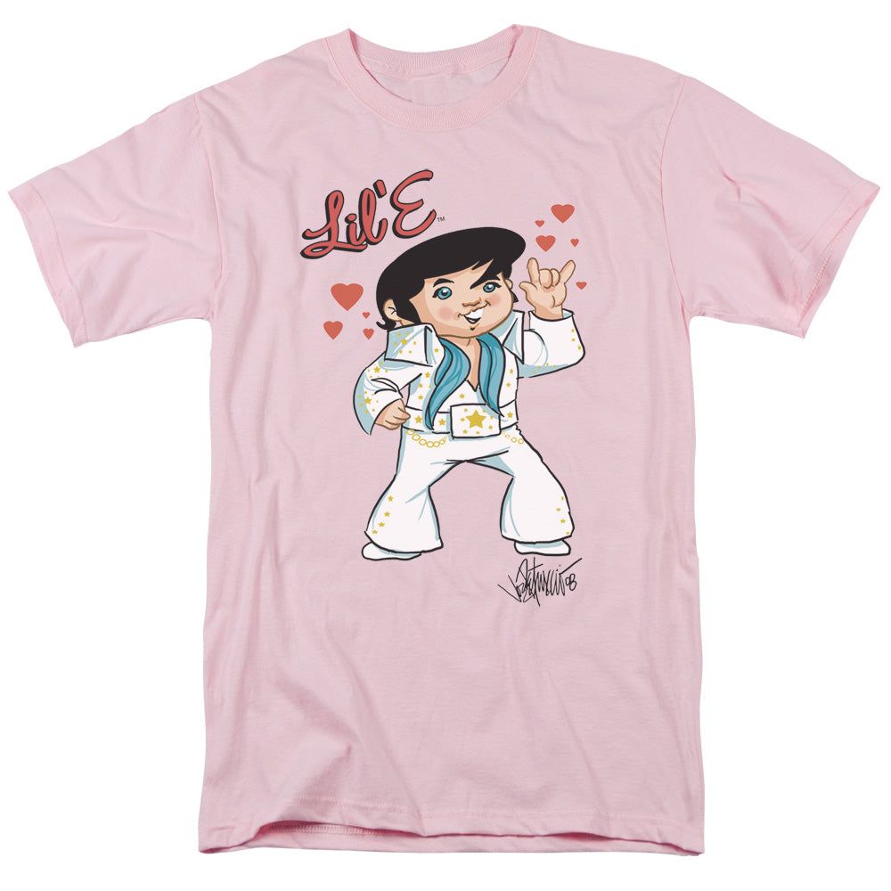 Elvis Presley Lil E Mens T Shirt Pink Retro Pop Classics