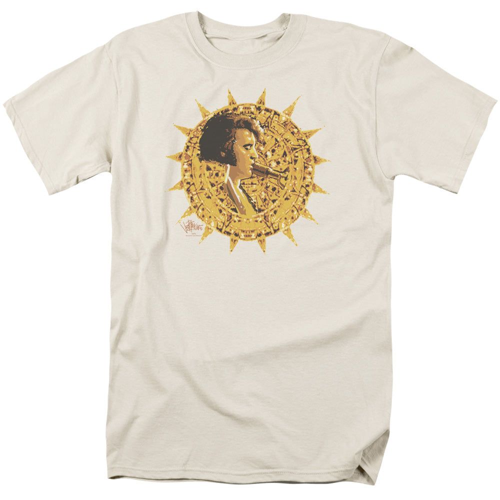 Elvis Presley Sundial Mens T Shirt Cream Retro Pop Classics