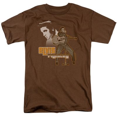 Elvis Presley The Hillbilly Cat Mens T Shirt Coffee Retro Pop Classics