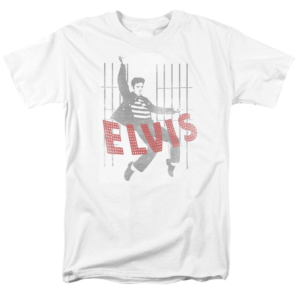 Elvis Presley Iconic Pose Mens T Shirt White Retro Pop Classics
