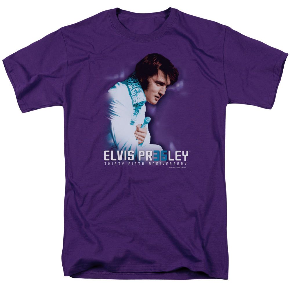 Elvis Presley 35Th Anniversary 2 Mens T Shirt Purple Retro Pop Classics