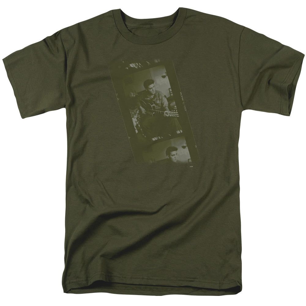 Elvis Presley Army Mens T Shirt Military Green Retro Pop Classics