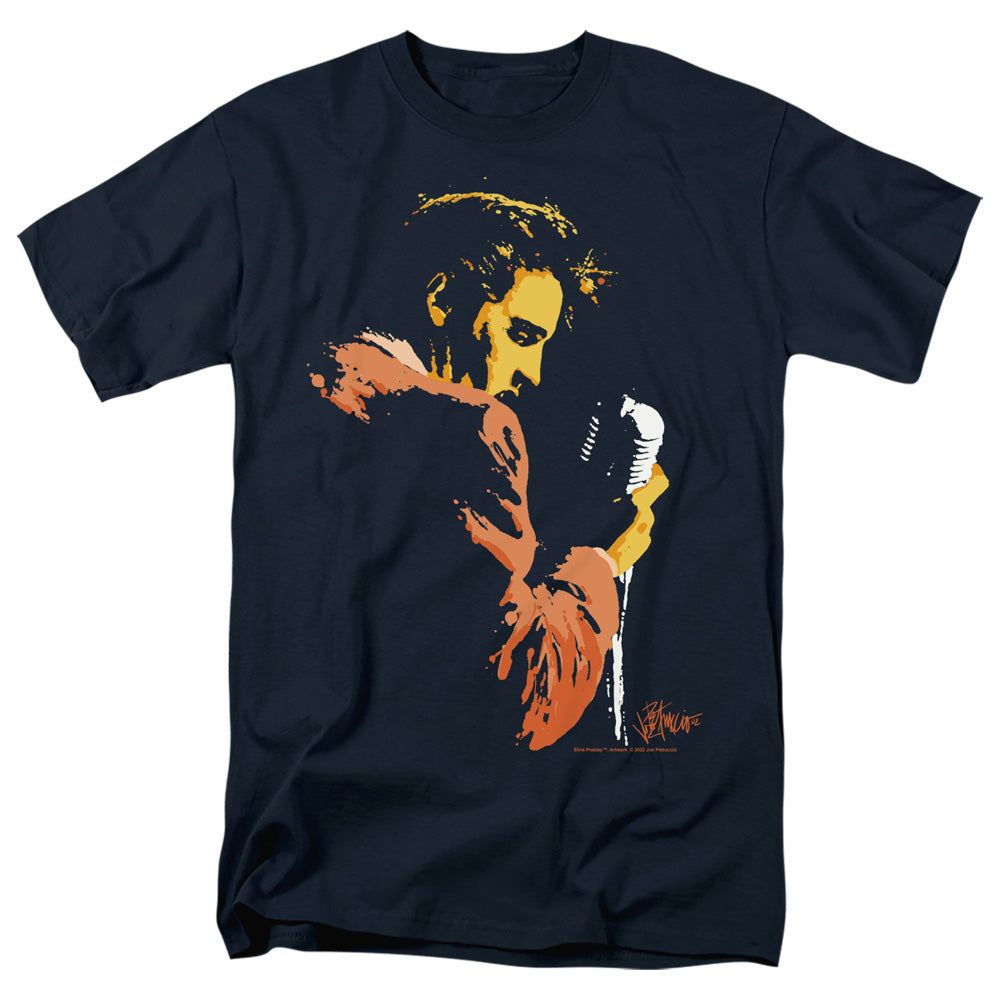 Elvis Presley Early Elvis Mens T Shirt Navy Retro Pop Classics