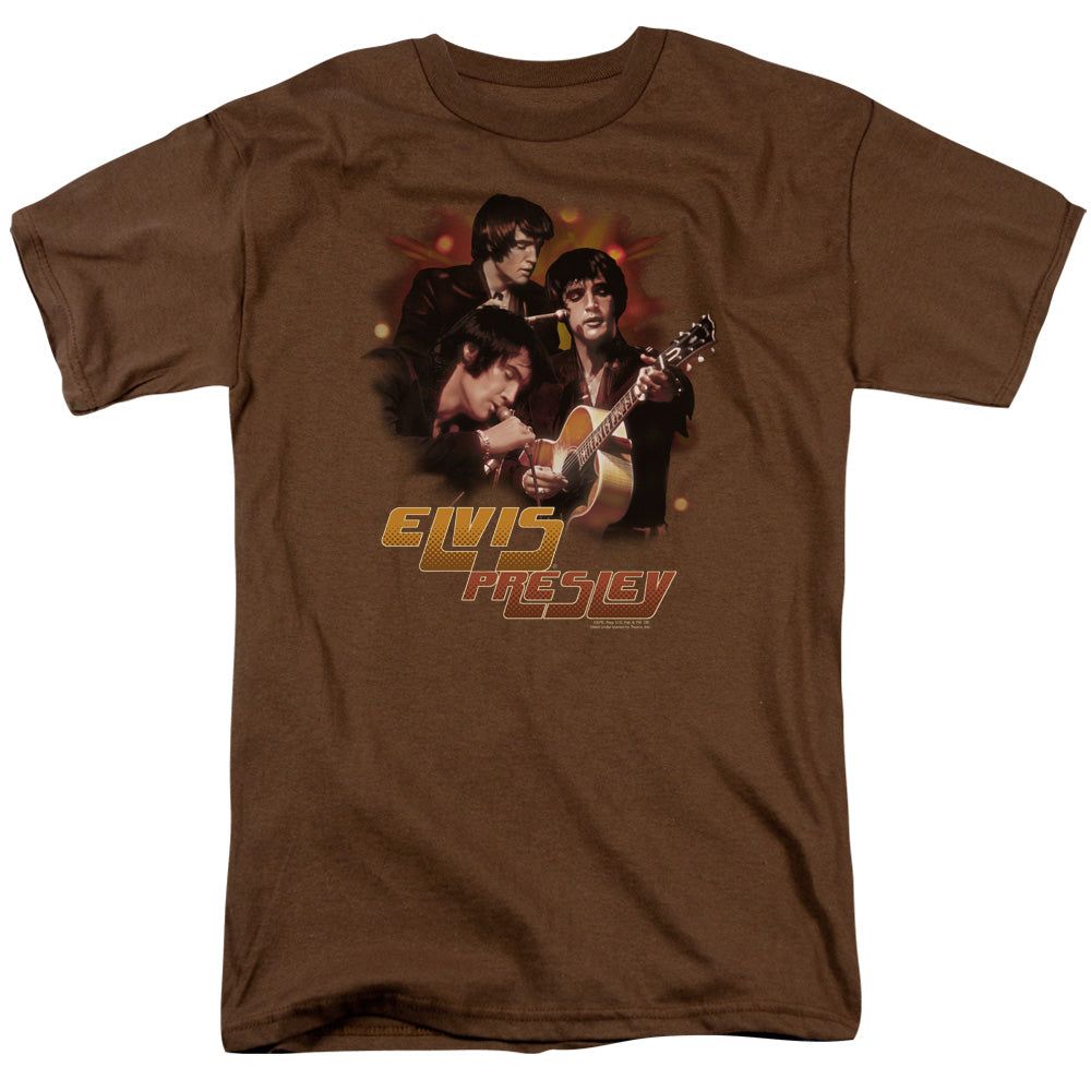 Elvis Presley Hyped Mens T Shirt Coffee Retro Pop Classics