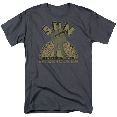 Sun Records Original Son Mens T Shirt Charcoal Retro Pop Classics