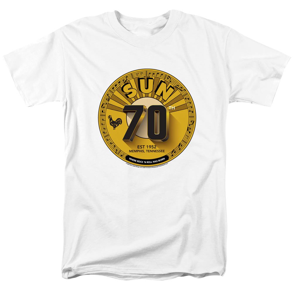 Sun Records Sun Records 70Th Logo Mens T Shirt White Retro Pop Classics
