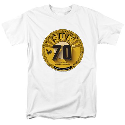 Sun Records Sun Records 70Th Logo Mens T Shirt White Retro Pop Classics