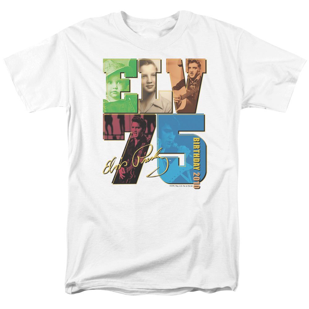Elvis Presley Birthday 2010 Mens T Shirt White Retro Pop Classics