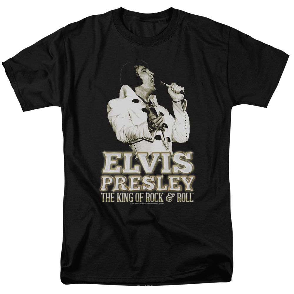 Elvis Presley Golden Mens T Shirt Black Retro Pop Classics