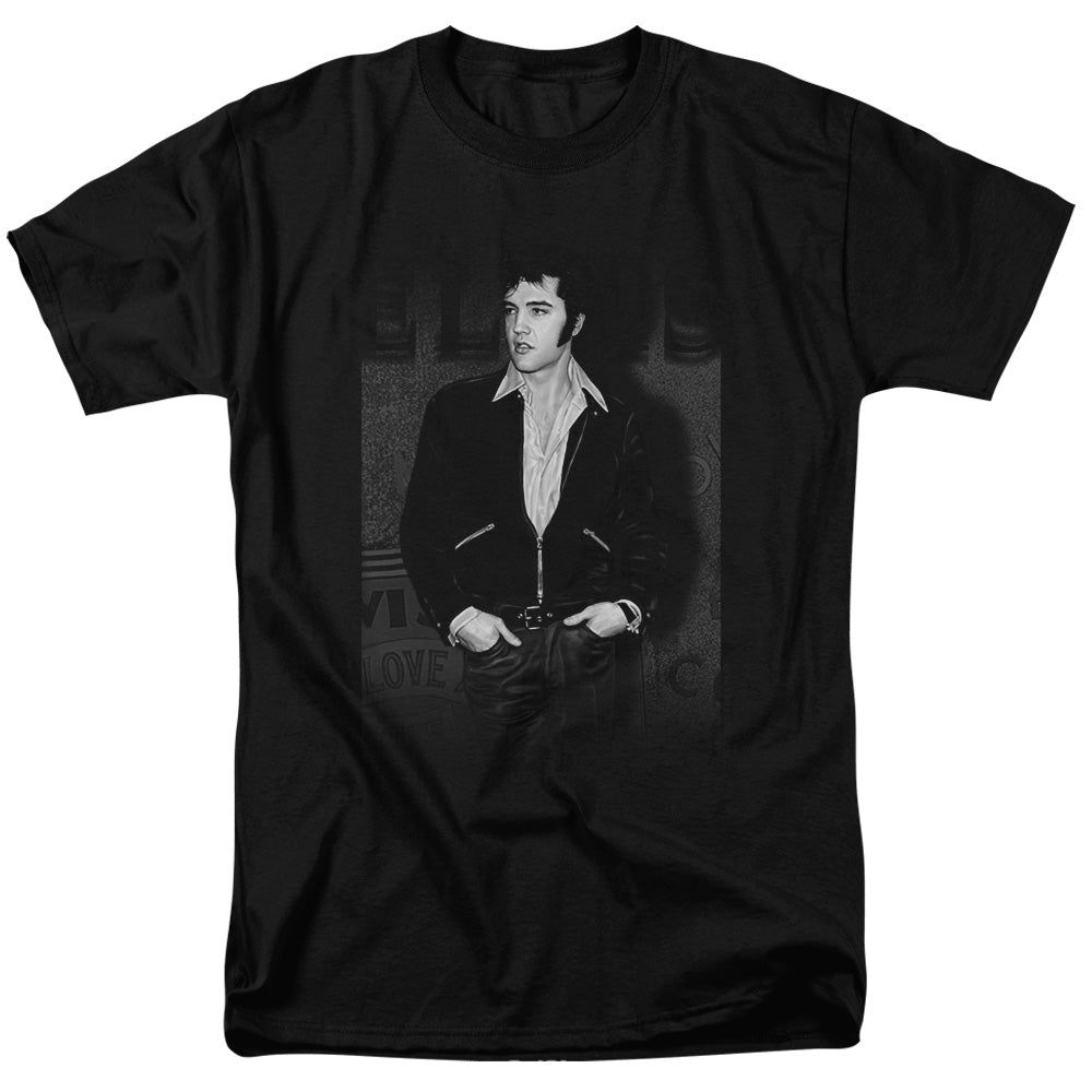Elvis Presley Just Cool Mens T Shirt Black Retro Pop Classics